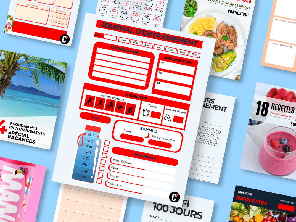 mockup journal d'entrainement